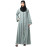 NAZNEEN FRONT OPEN WITH ZIP CONTRAST PIPING AT FRONT AND SLEEVES MATT NIDA ABAYA WITH HIJAB
