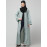 NAZNEEN FRONT OPEN WITH ZIP CONTRAST PIPING AT FRONT AND SLEEVES MATT NIDA ABAYA WITH HIJAB