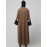 NAZNEEN EMBRODERY AND CONYTRAST  2 SIDE POCKET SLEEVES  FRONT OPEN ABAYA