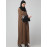 NAZNEEN EMBRODERY AND CONYTRAST  2 SIDE POCKET SLEEVES  FRONT OPEN ABAYA