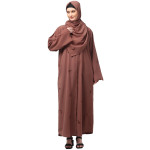 NAZNEEN ALL OVER AND HIJAB SMALL FLOWER EMBROIDERY FRONT OPEN ABAYA