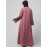 NAZNEEN SLEEVES AND HIJAB FLOWERS AND LINES EMBROIDRY FRONT OPEN ABAYA
