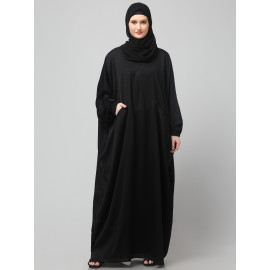 NAZNEEN 2 FRONT POCKET ELASTIC AT SLEEVE FREE SIZE NIDA KAFATN 