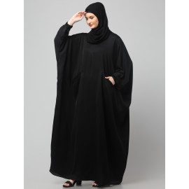 NAZNEEN 2 FRONT POCKET ELASTIC AT SLEEVE FREE SIZE NIDA KAFATN 