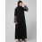 NAZNEEN EMBRODERY AND CONYTRAST  2 SIDE POCKET SLEEVES  FRONT OPEN ABAYA