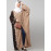 NAZNEEN EMBROIDERY AT FRON AND SLEEVES CONTRAST FRONT OPEN KAFTAN ABAYA WITH  HIJAB
