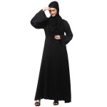 Nazneen Sleeves and Hijab golden hand embroidred A line Abaya