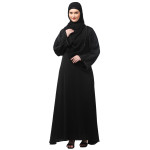 Nazneen Sleeves and Hijab Silver hand embroidred A line Abaya