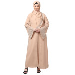 Nazneen Sleeves and Hijab Hand Pearl Hand Embroidard inner and jacket with Hijab Party Abaya