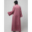 Nazneen Sleeves and Hijab Thread Embrodery Front Open Mauve Abaya