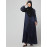Nazneen Sleeves and Hijab Thread Embrodery Front Open Abaya