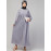 Nazneen Pleats at chest Smoking Sleeve Casual Abaya / Naqab/ Burqa