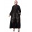 Nazneen Front Open bell Sleeve hand embroidered Front & Back Nida Abaya