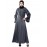 Nazneen Neck and Sleeve Resham Embroidered  A line Party Abaya