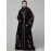 Nazneen double layer aplic embroidery party wear abaya