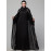 Nazneen double layer aplic embroidery party wear abaya