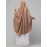 Nazneen Front Embroidery stretchable smoking at wrist knee length Jilbab cum prayer khimar Hijab For Hajj and Umrah