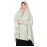 Nazneen stretchable Polyester smoking at  sleeve  Jilbab cum prayer khimar Hijab (SAGE GREEN)