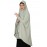 Nazneen stretchable Polyester smoking at  sleeve  Jilbab cum prayer khimar Hijab (SAGE GREEN)