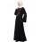 Nazneen yoke embroidered Pleated Bell sleeve Flare Abaya