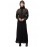 Nazneen front open golden hand work at front back and sleeve Nida Abaya