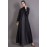 Nazneen Contrast Yoke Black/Grey Casual Abaya