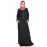Nazneen Front Closer Contrast Band, Cuff Travel Abaya