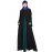 Nazneen Contrast Yoke At Front, Back And Sleeve A Line Abaya