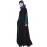 Nazneen Contrast Yoke At Front, Back And Sleeve A Line Abaya