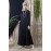 Nazneen Front Open With Pleats From Waist Casual Abaya