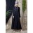 Nazneen Front Open With Pleats From Waist Casual Abaya
