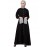 Nazneen Front Open White Patch Pocket Casual Abaya