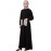 Nazneen Front Open White Patch Pocket Casual Abaya