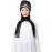 Nazneen Ready To Wear Hand Work Black Turban With Attached Hijab
