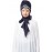 Nazneen Ready To Wear Navy Hand Work Turban With Attached Hijab