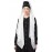Nazneen Ready To Wear Pearl Work Navy White Turban With Attached Hijab