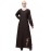 Nazneen Bottom Embroidery Contrast Piping Abaya