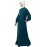 Nazneen Front Open Side embroidery Contrast Button Abaya
