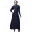 Nazneen Side Embroidery Contrast Piping abaya