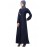 Nazneen Side Embroidery Contrast Piping abaya