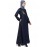 Nazneen Side Embroidery Contrast Piping abaya