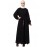 Nazneen Gather at reglan sleeve with belt halter neck Abaya