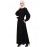 Nazneen Gather at reglan sleeve with belt halter neck Abaya