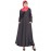 Nazneen Embroidered Patch Umbrella Grey Abaya