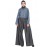 Nazneen Denim Pant Chambray Shirt Front Open Pant Abaya