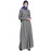 Nazneen Pin Tuck And Bow Front Open Denim Grey Jilbab