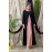Nazneen Contrast Yoke Black/Peach Casual Abaya