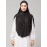 Nazneen Black gathered Instant Ready to Wear Prayer Hijab