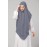 Nazneen Triangle tow layers tie at back Ready to wear Hijab cum Naqab