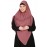 Nazneen Frill around shoulder, Triangle instant ready to wear tie at back Trendy Hijab(MOUVE PINK)